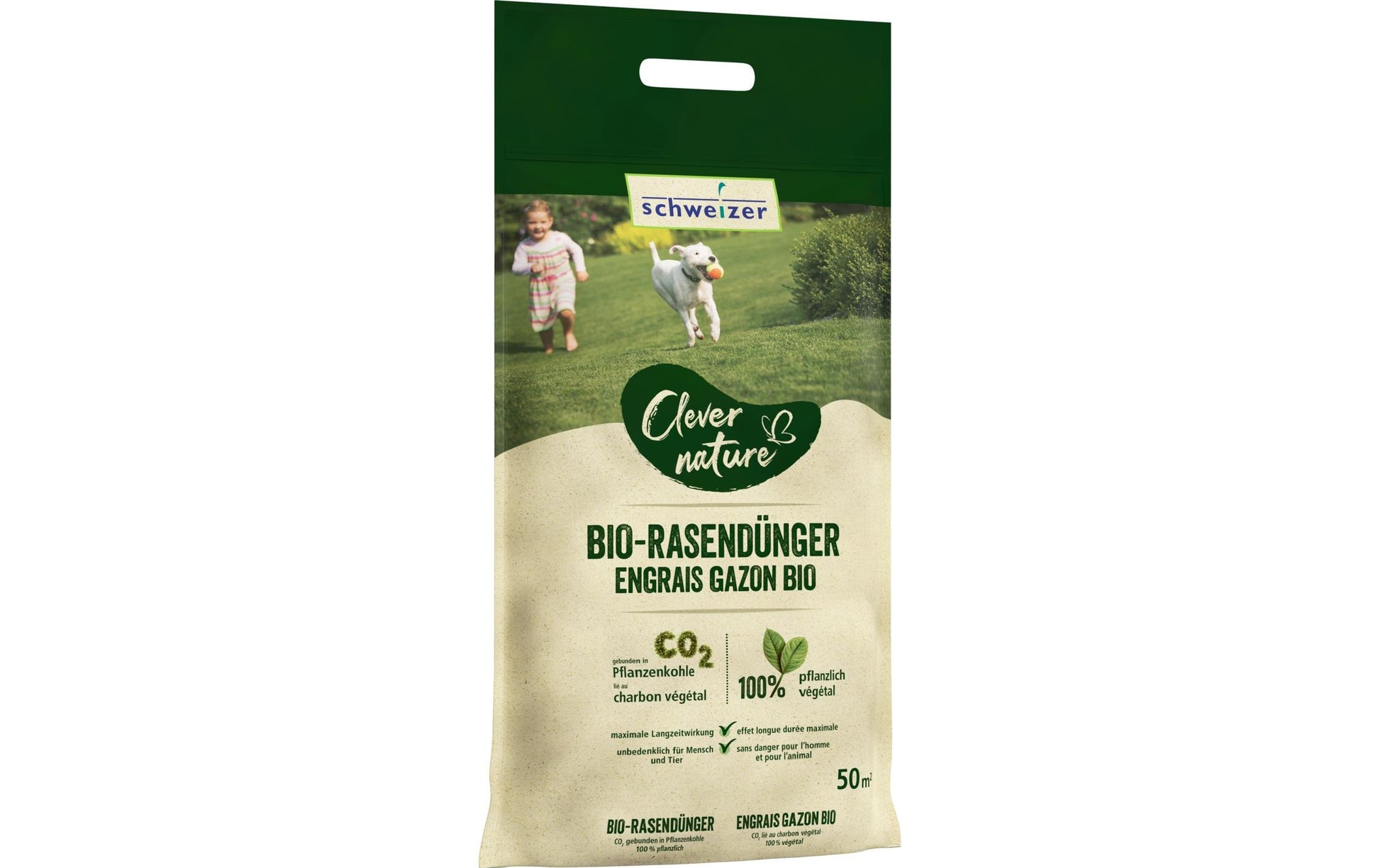 Eric Schweizer Bio-Rasendünger, Granulat, reicht für 50 m² – 4 kg