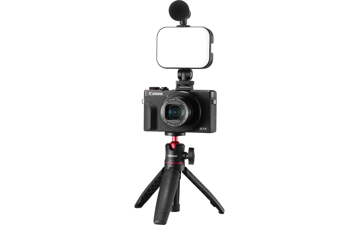 Vijim VL100C LED-Videolicht – 2500 Lux, 2500–6500 K, dimmbar – für Kameras, DSLRs, Smartphones u. a. – Schwarz