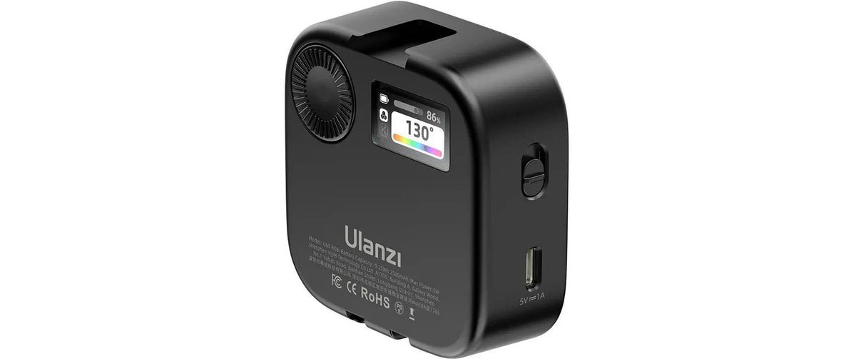 Ulanzi U60 LED-Videolicht – RGB, 2500–9000 K, dimmbar – für Cold-Shoe-Kameras, Stative (1/4"), Smartphones