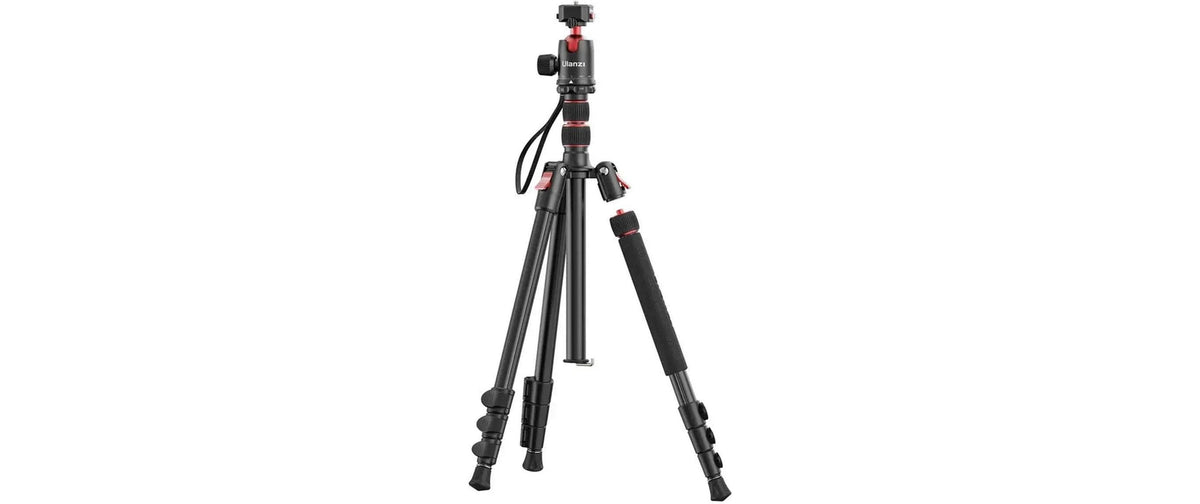 Ulanzi TT31 Dreibeinstativ – bis 177 cm, 4 kg Traglast – für DSLR-Kameras, Kameras mit 1/4" Gewinde – Schwarz