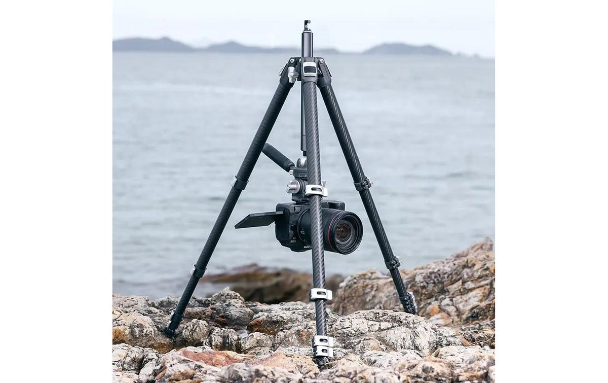 Ulanzi TT09-A Reise-Stativ – Carbon, bis 142 cm, 45 cm, 1,5 kg, 5 kg Traglast – für Arca-Swiss, F38, CLAW