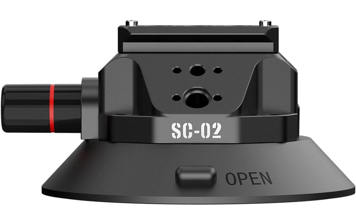 Ulanzi SC-02 Saugnapfhalterung – 360° drehbar – für Action-Kamera, Kamera, Handy/Smartphone – Schwarz