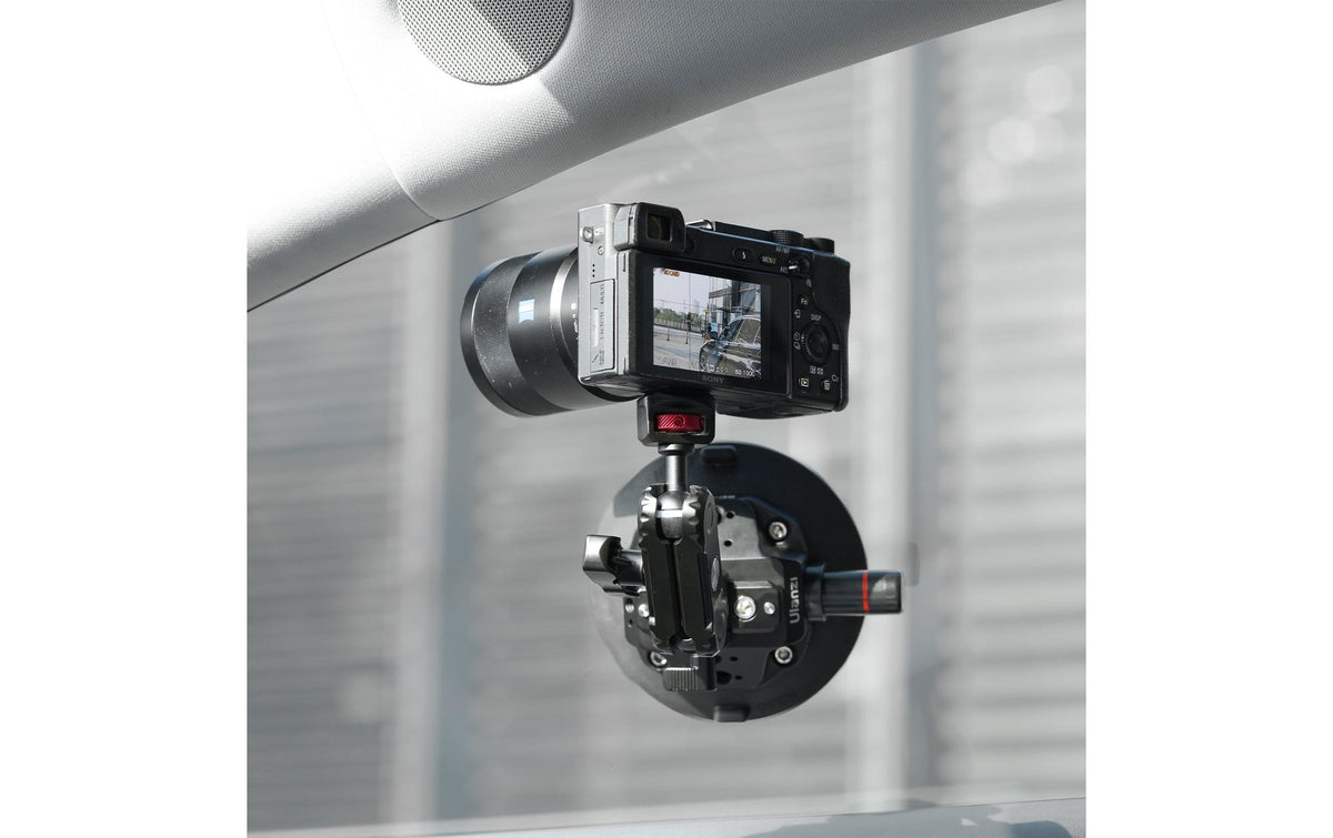 Ulanzi SC-02 Saugnapfhalterung – 360° drehbar – für Action-Kamera, Kamera, Handy/Smartphone – Schwarz