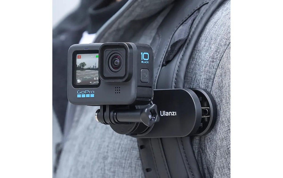 Ulanzi Go Quick II Rucksack-Clip – für GoPro, DJI OSMO, Insta360 – Schwarz