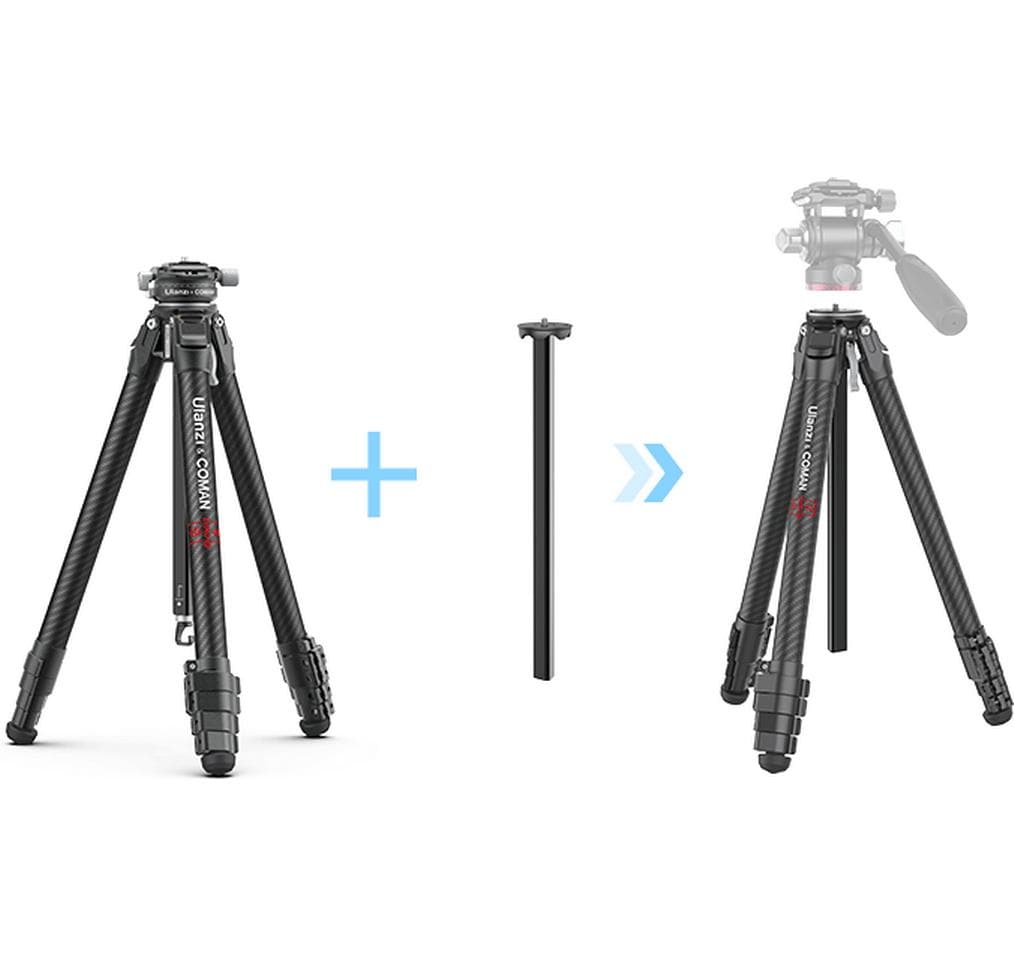 Ulanzi 1/4CC Zentrierstange – Aluminium, 18 kg, 299,5 mm, 1/4" – für Ulanzi Zero Y, Zero F38 – Schwarz
