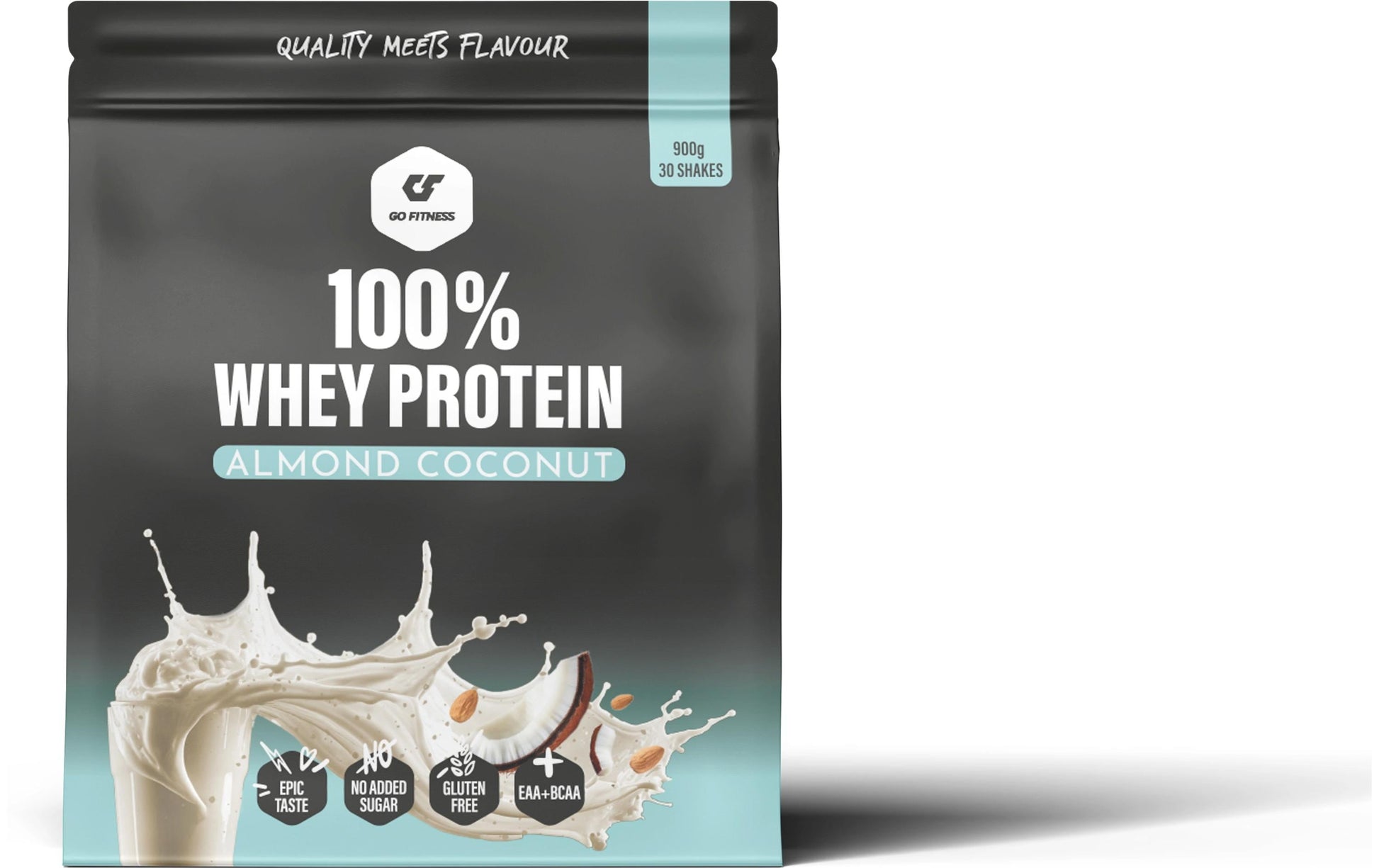 Go Fitness Whey Protein Kokos – glutenfrei, ohne Zuckerzusatz – 900 g