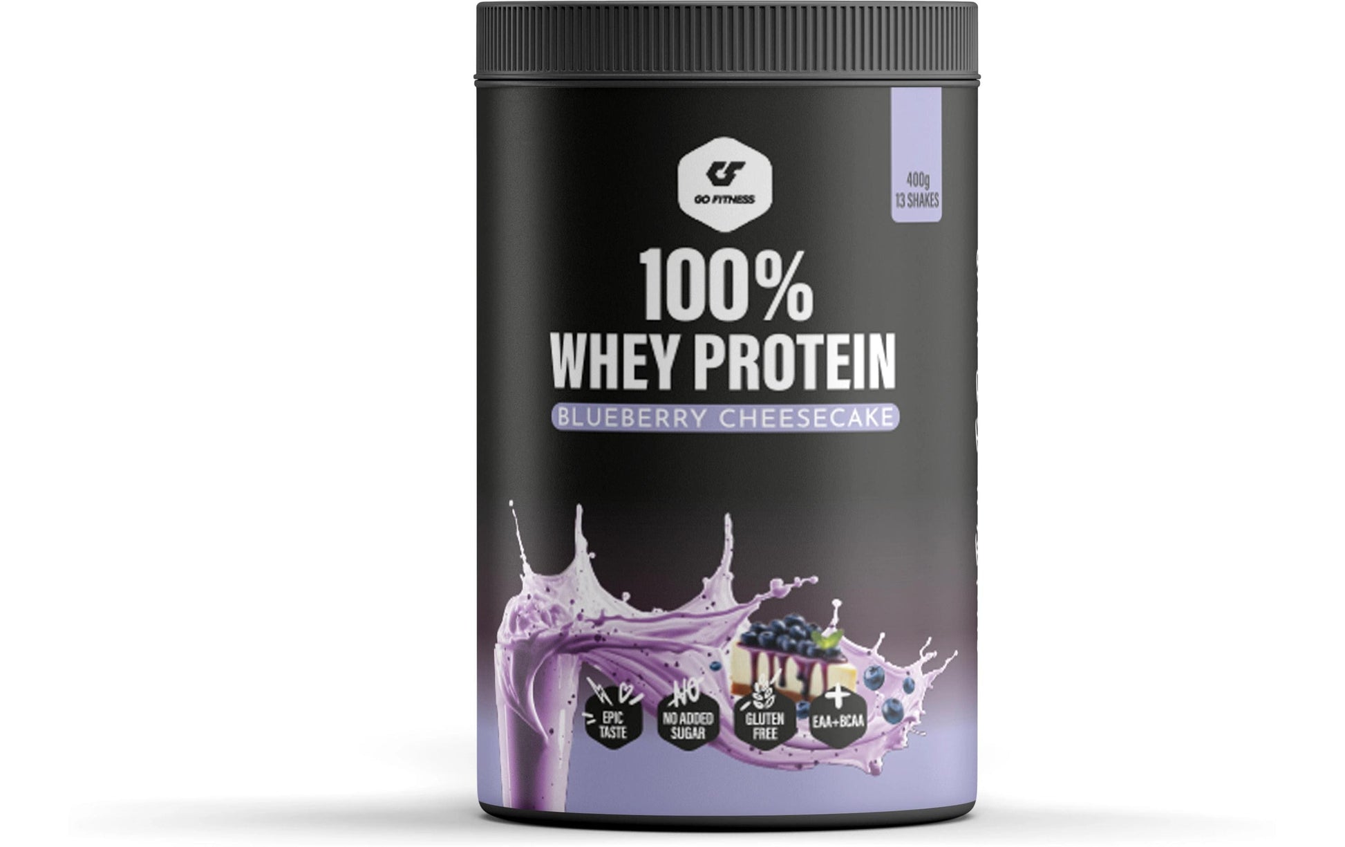 Go Fitness Whey Protein Pulver Heidelbeere, Cheesecake – 400 g