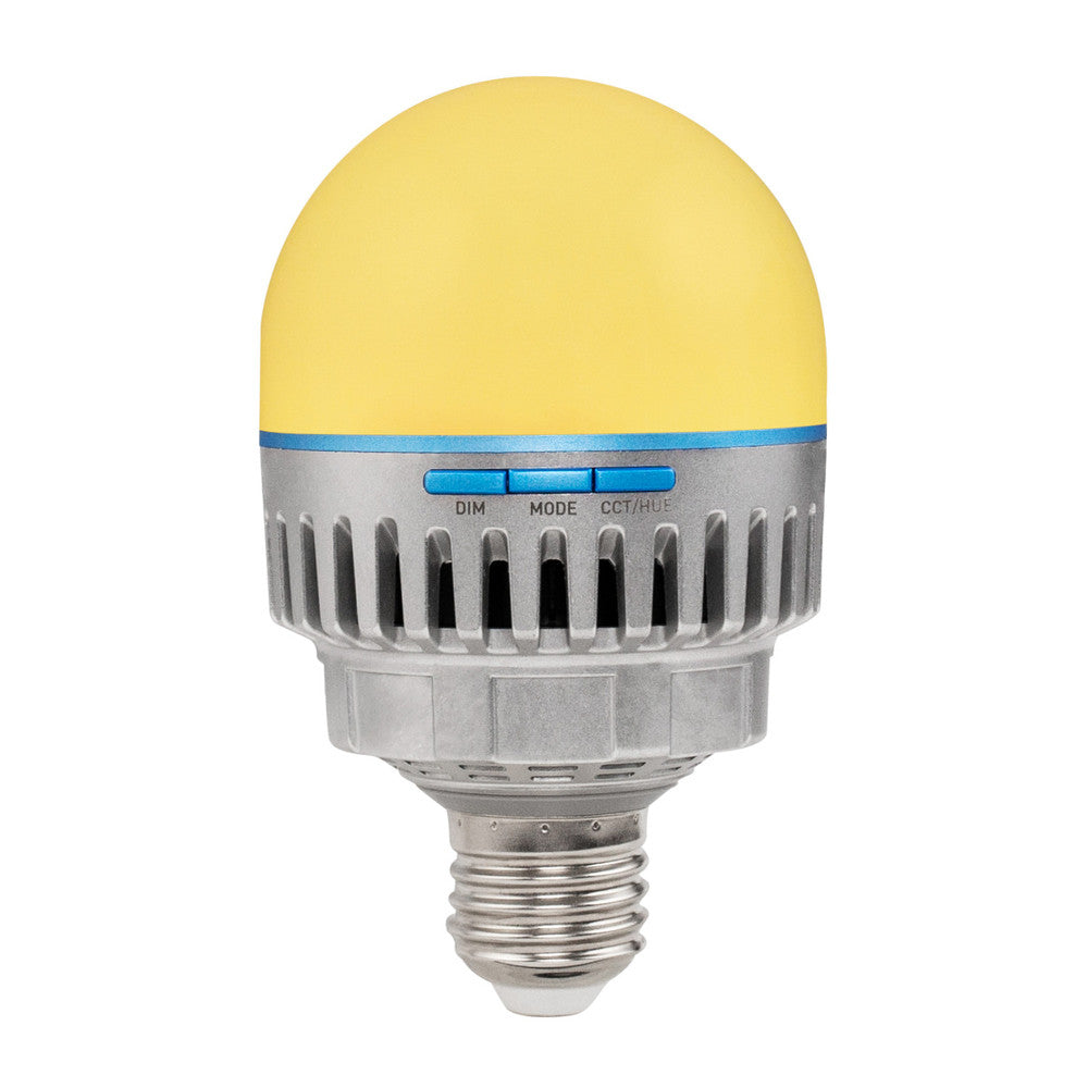 Nanlite PavoBulb 10C – 10 W LED-Birne (E27), dimmbar, 2700–7500 K, 1018 lx – Metallisch/Weiss