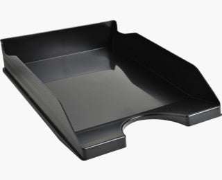 Exacompta Briefkorb für A4+, Kunststoff, Schwarz, 255 × 66 × 345 mm