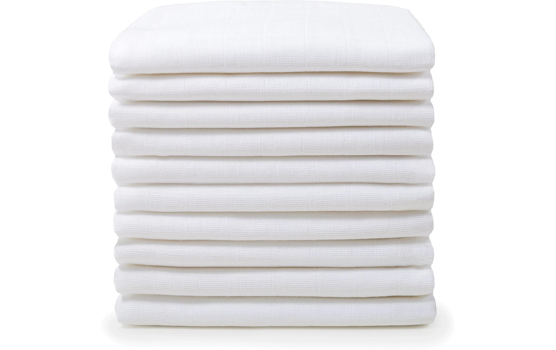 Makian Mullwindeln – 80 × 80 cm, Weiss, Baumwolle, 8er-Set, OEKO-TEX