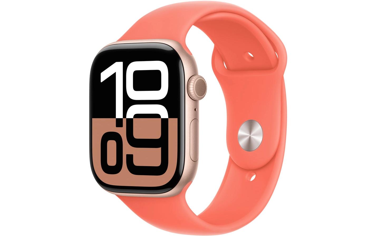 Apple Sportarmband – Armband – für Apple Watch 46 mm, Tangerine, S/M, Kunststoff