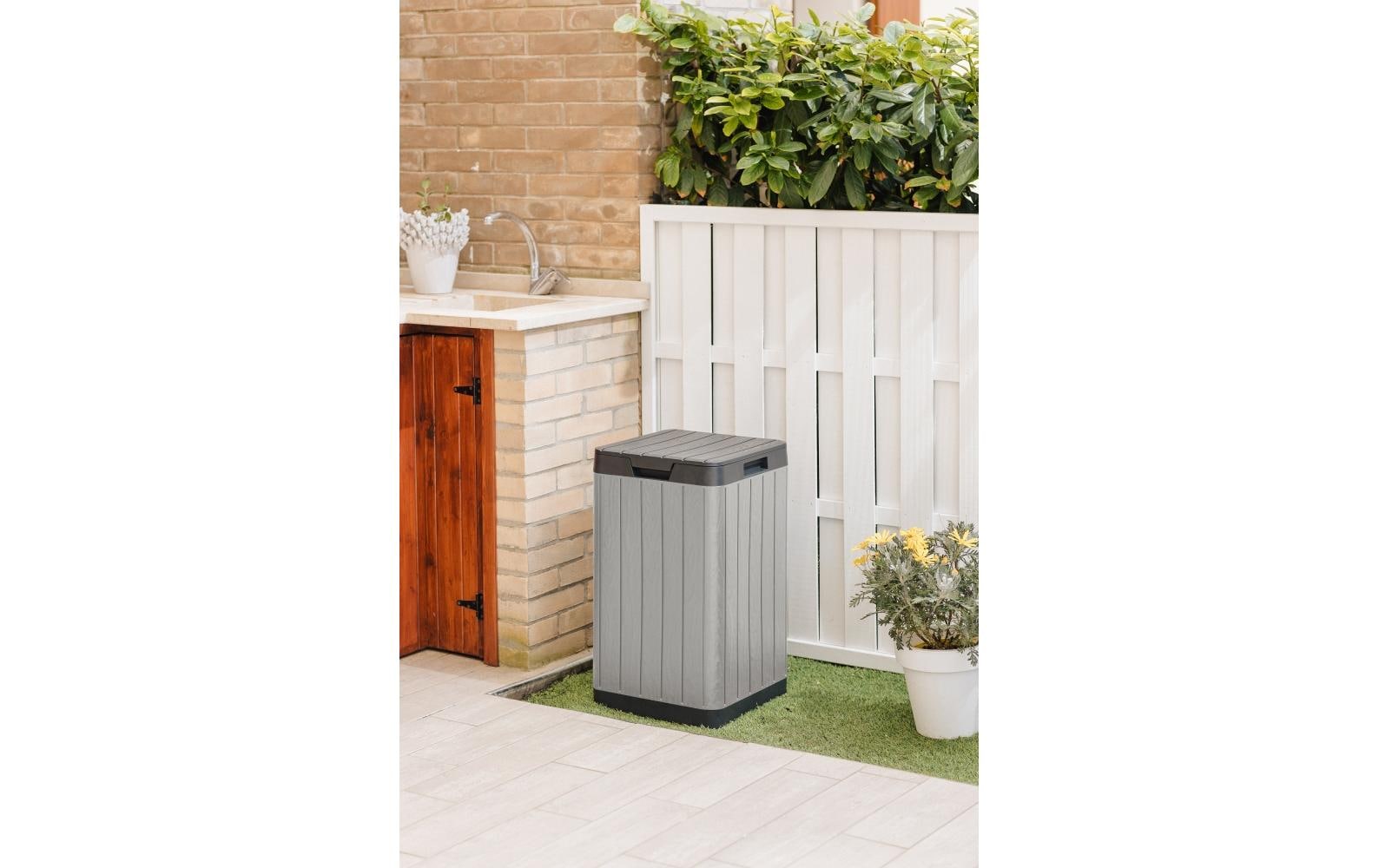 Toomax Gartenline Aufbewahrungsbox 80 l (mit Deckel) – Kunststoff – Anthrazit – 380 × 650 × 380 mm