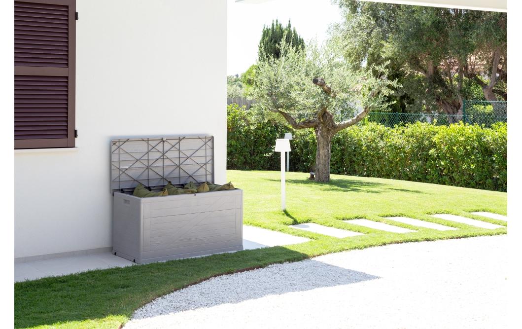 Toomax Aufbewahrungsbox 420 l (mit Deckel) – Polypropylen – Grau – 630 × 1200 × 560 mm