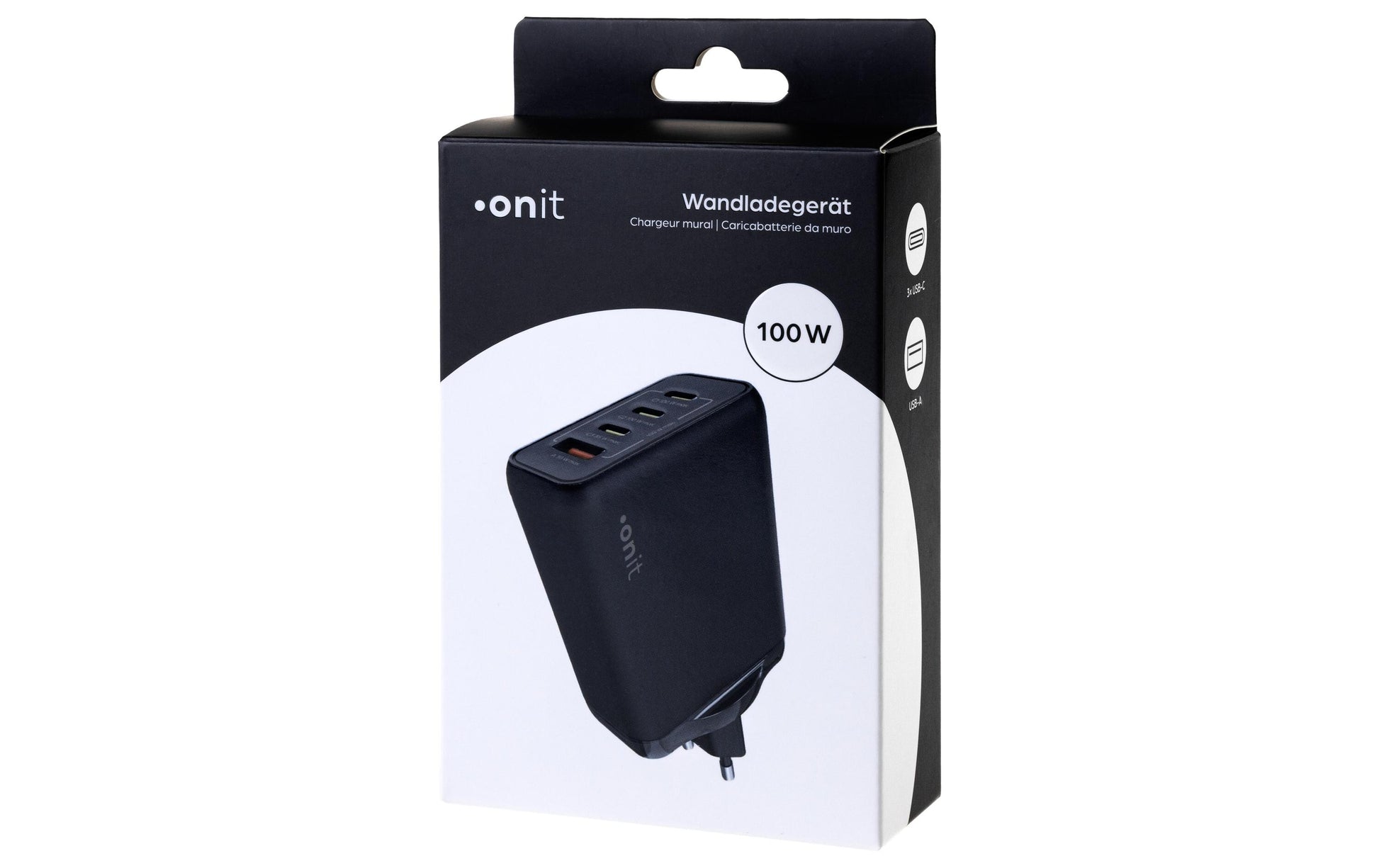 ONIT Wandladegerät – 4× USB (1× USB-C 35W), GaN