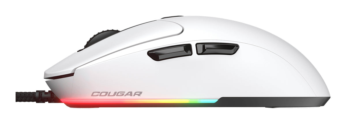 COUGAR Gaming Minos NEO – Gaming-Maus – Kabelgebunden (USB‑A), 6200 DPI, RGB-Beleuchtung, beidhändig, Weiss