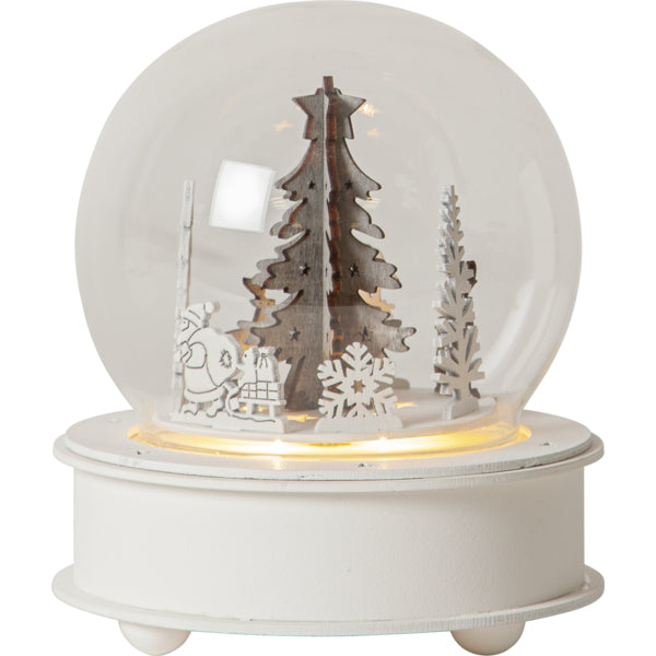 Star Trading Leichte Dekorationsfigur – Ø 14 × 17 cm – Glas & Holz, Grau