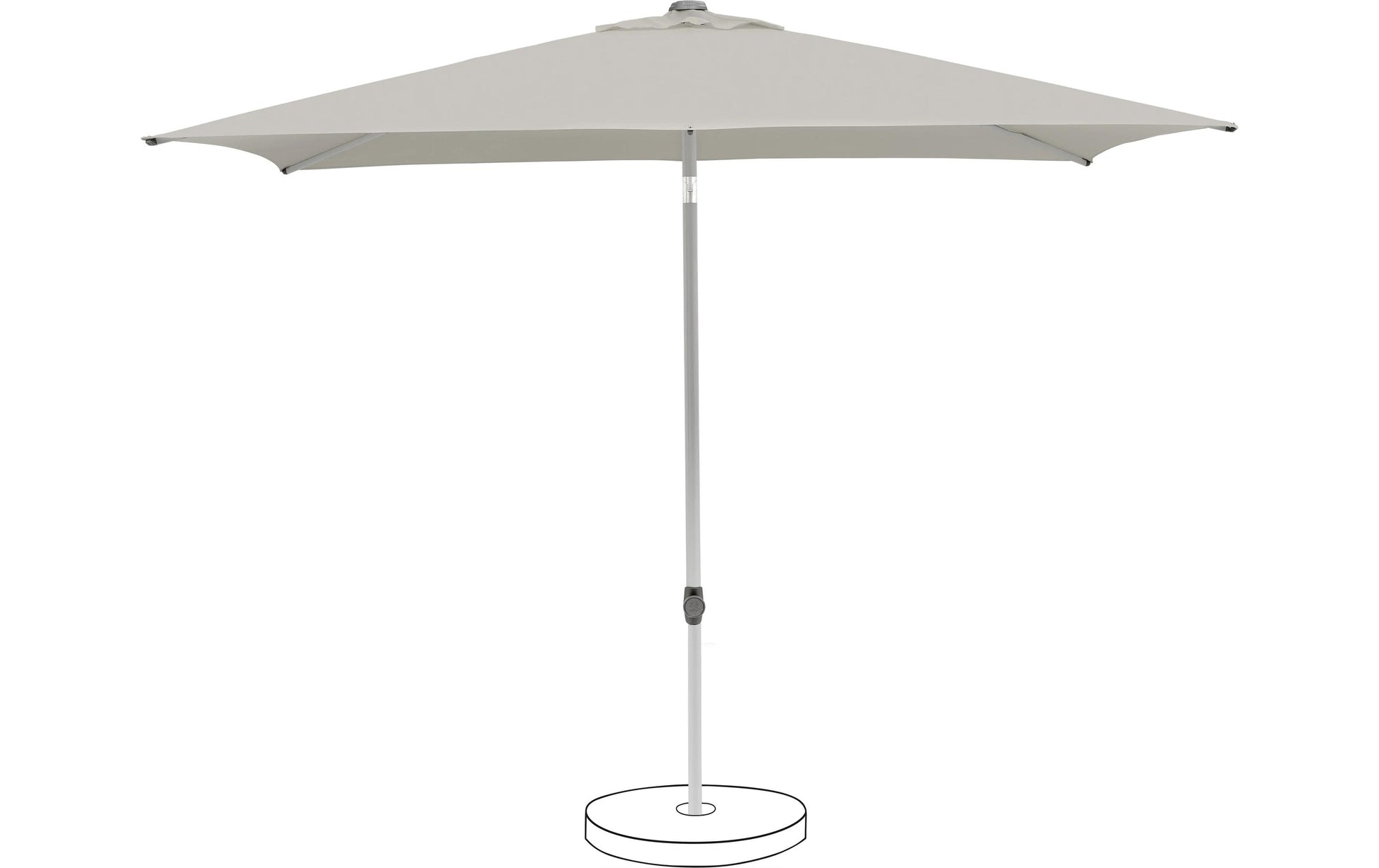 Suncomfort by Glatz Terrassenschirm Pop Up, 250 × 200 cm, Rechteck – Hellgrau, Polyester