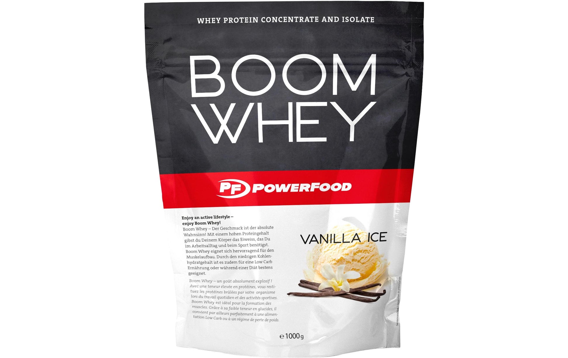 PowerFood Whey Protein Vanille – laktosefrei – 1 kg