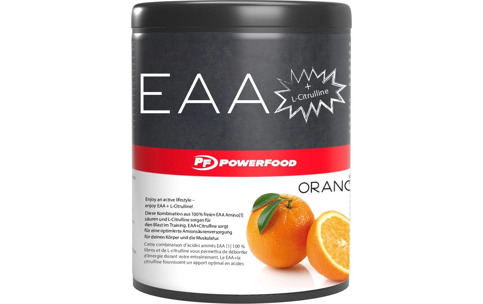 PowerFood Aminosäure-Pulver Orange – 500 g