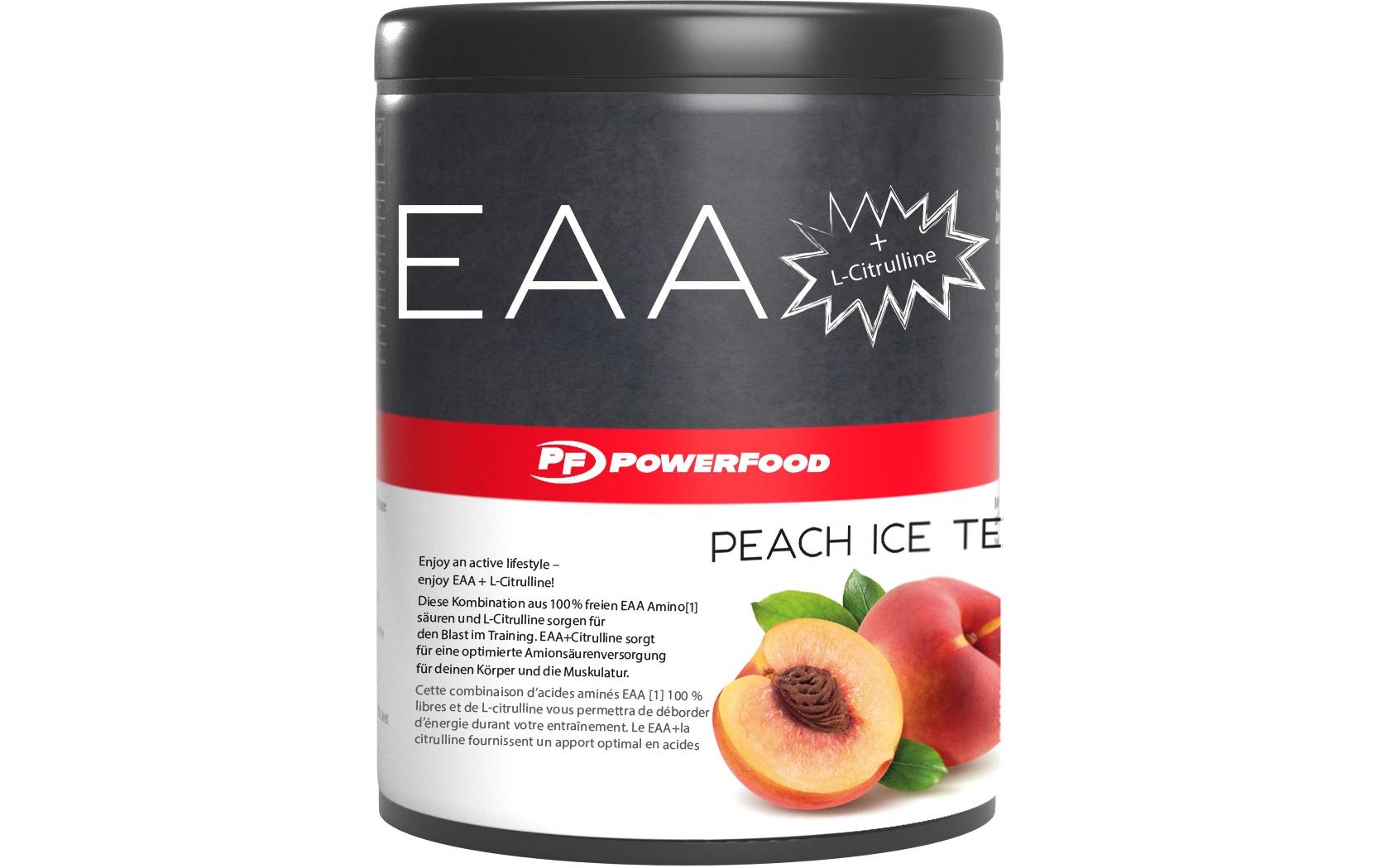 PowerFood Aminosäure-Pulver Pfirsich – 500 g