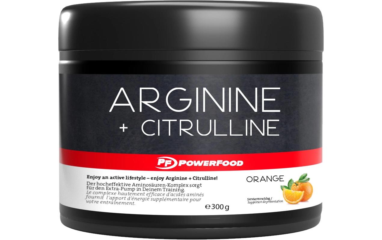 PowerFood Aminosäure-Pulver One Arginine + Citrulline Orange – 300 g