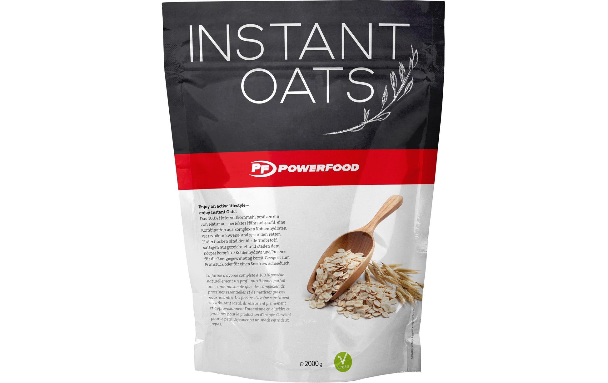 PowerFood Porridge Instant – Vollkorn, Vegan – 2 kg