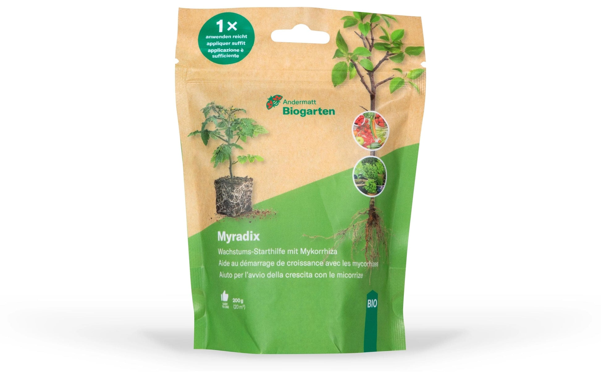 Andermatt Biogarten Einzelnährstoffdünger, Myradix, 200 g, Granulat, Bio – 1 Stück