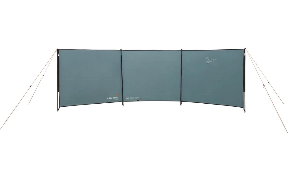 Easy Camp Strand-Windschutz Huk – wasserfest, Stahlgestänge Ø 16 mm – 390 × 120 cm – blau, Polyester – 1 Stk