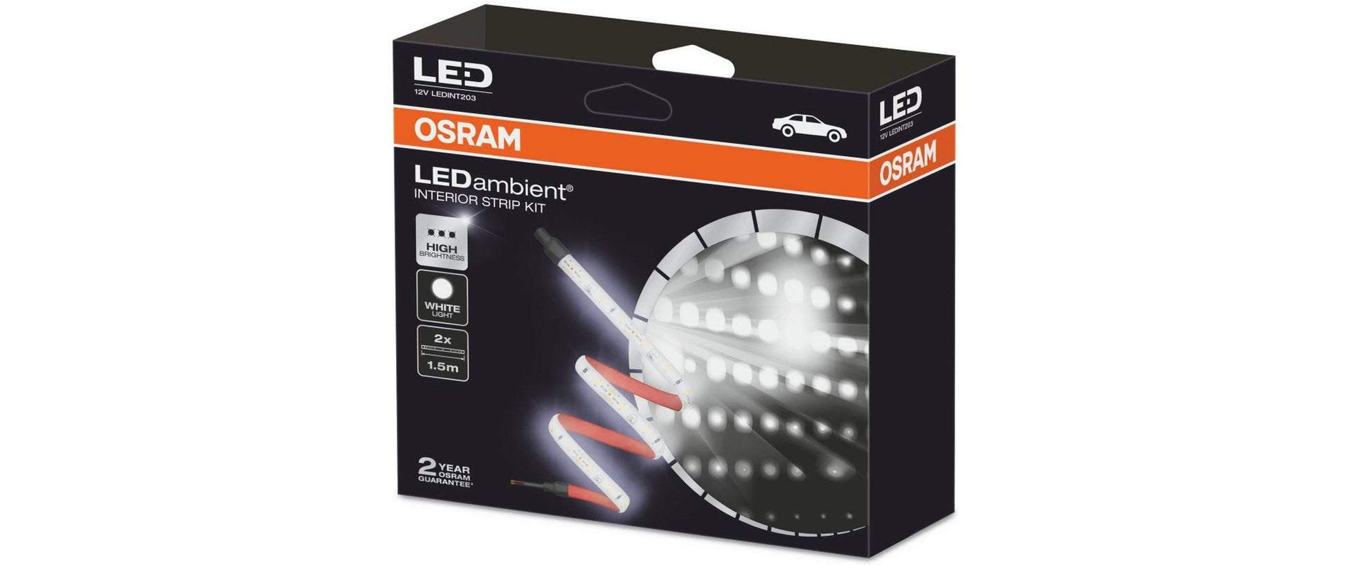 Osram LED-Strip LEDINT203 – 1,5 m, 4500 K, 900 lm, 12 W – für Personenwagen – 2er-Pack