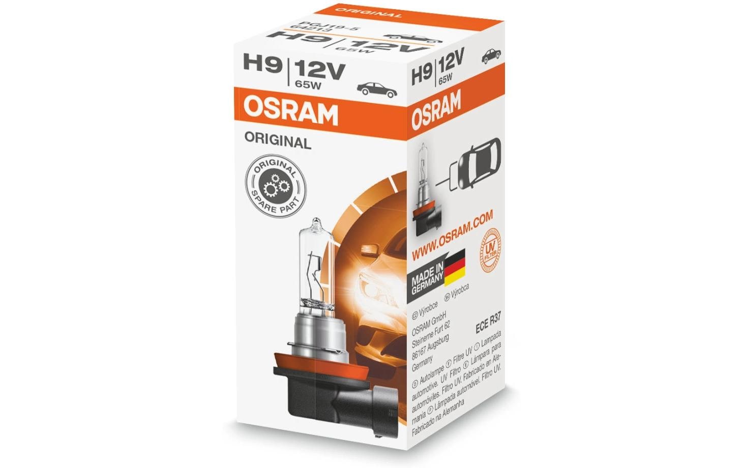 Osram Leuchtmittel H9 PGJ19-5 – 2100 lm, 65 W – 1-Pack