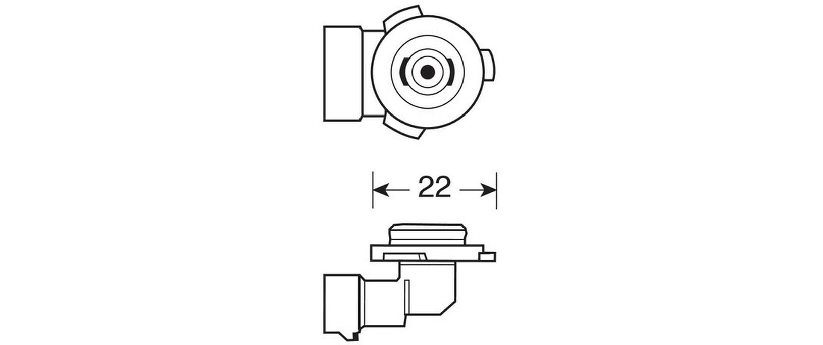 Osram Halogenlampe HB4, P22d – 12 V, 51 W – für Personenwagen