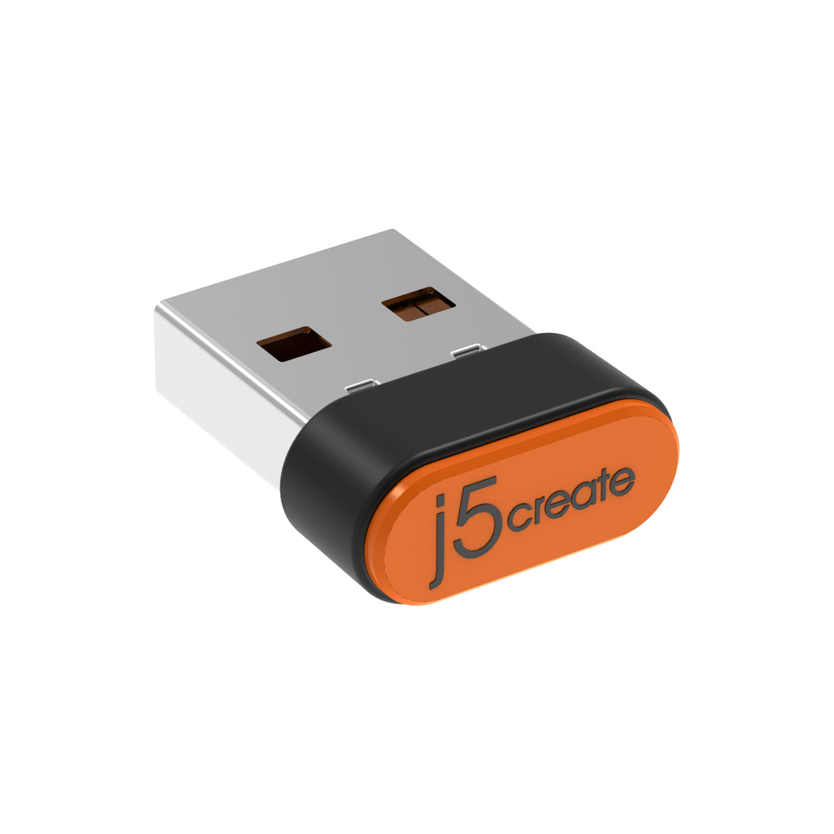 j5create AERO DROP CrossLink Wireless-Dongle – USB-C, 480 Mbit/s, 0,065 m, Schwarz/Grau/Orange