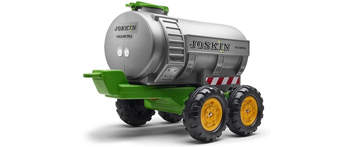 Falk Joskin Tanker L-XXL Anhänger – max. Last 20 kg, 87×53×52 cm – ab 3 J., Kunststoff, Stahl, grau/schwarz