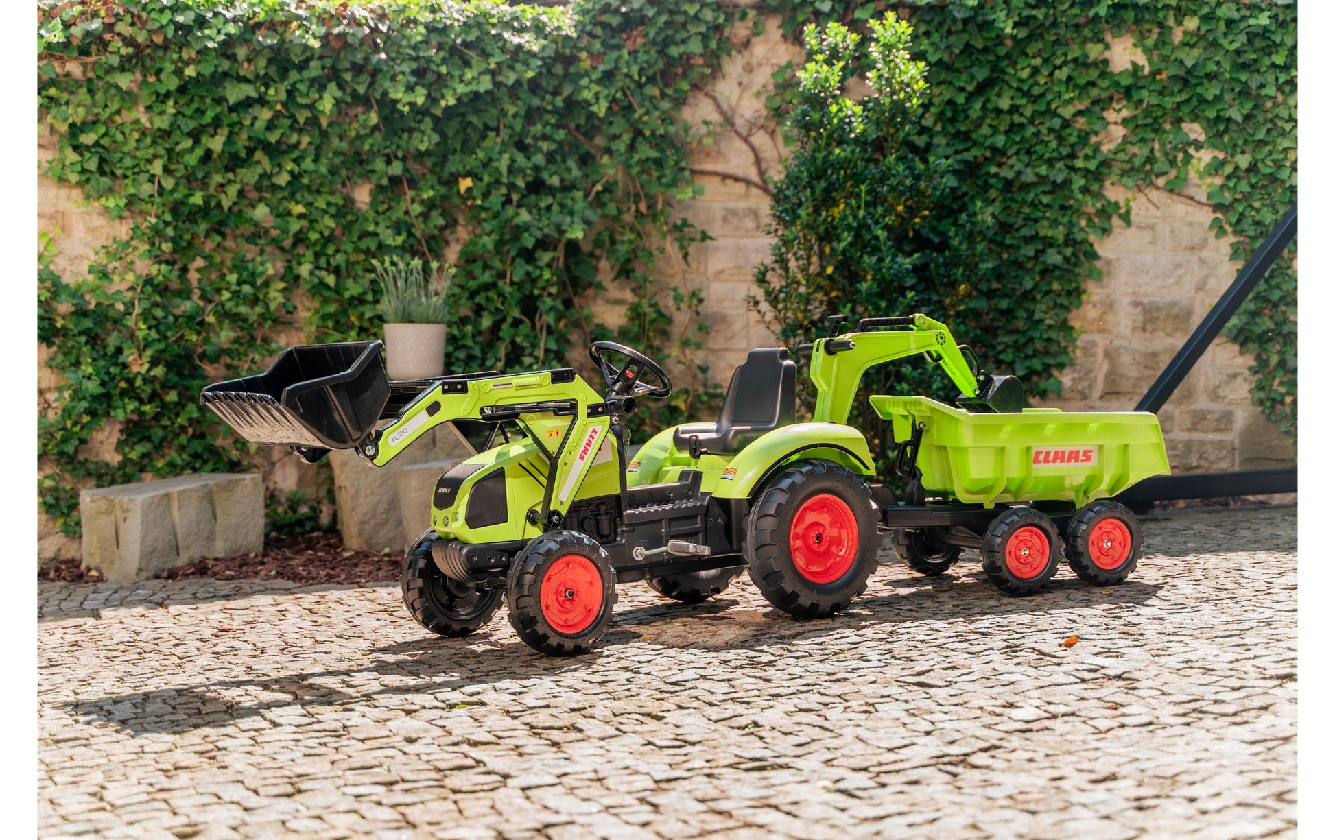 Falk Traktor mit Anhänger – max. 50 kg, 222,0 × 75,0 × 58,0 cm – ab 3 Jahren