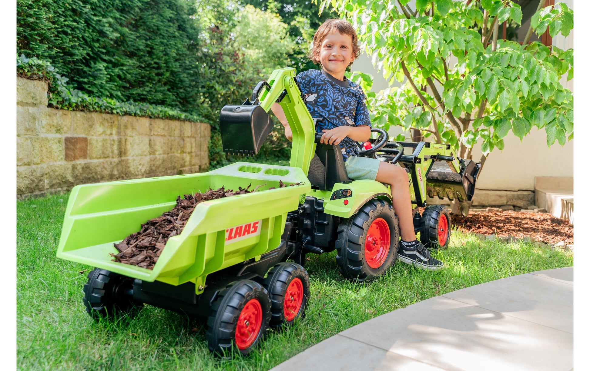Falk Traktor mit Anhänger – max. 50 kg, 222,0 × 75,0 × 58,0 cm – ab 3 Jahren