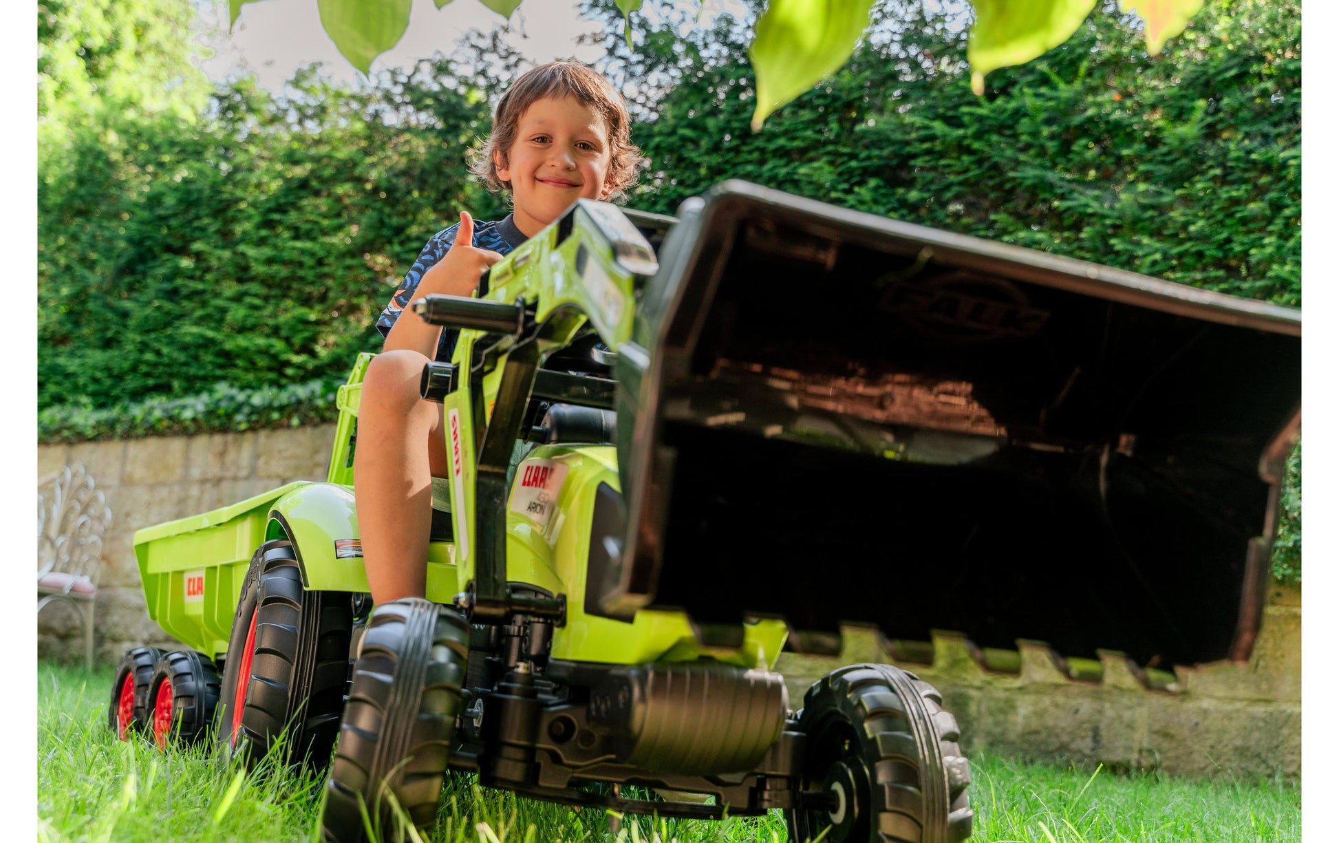 Falk Traktor mit Anhänger – max. 50 kg, 222,0 × 75,0 × 58,0 cm – ab 3 Jahren