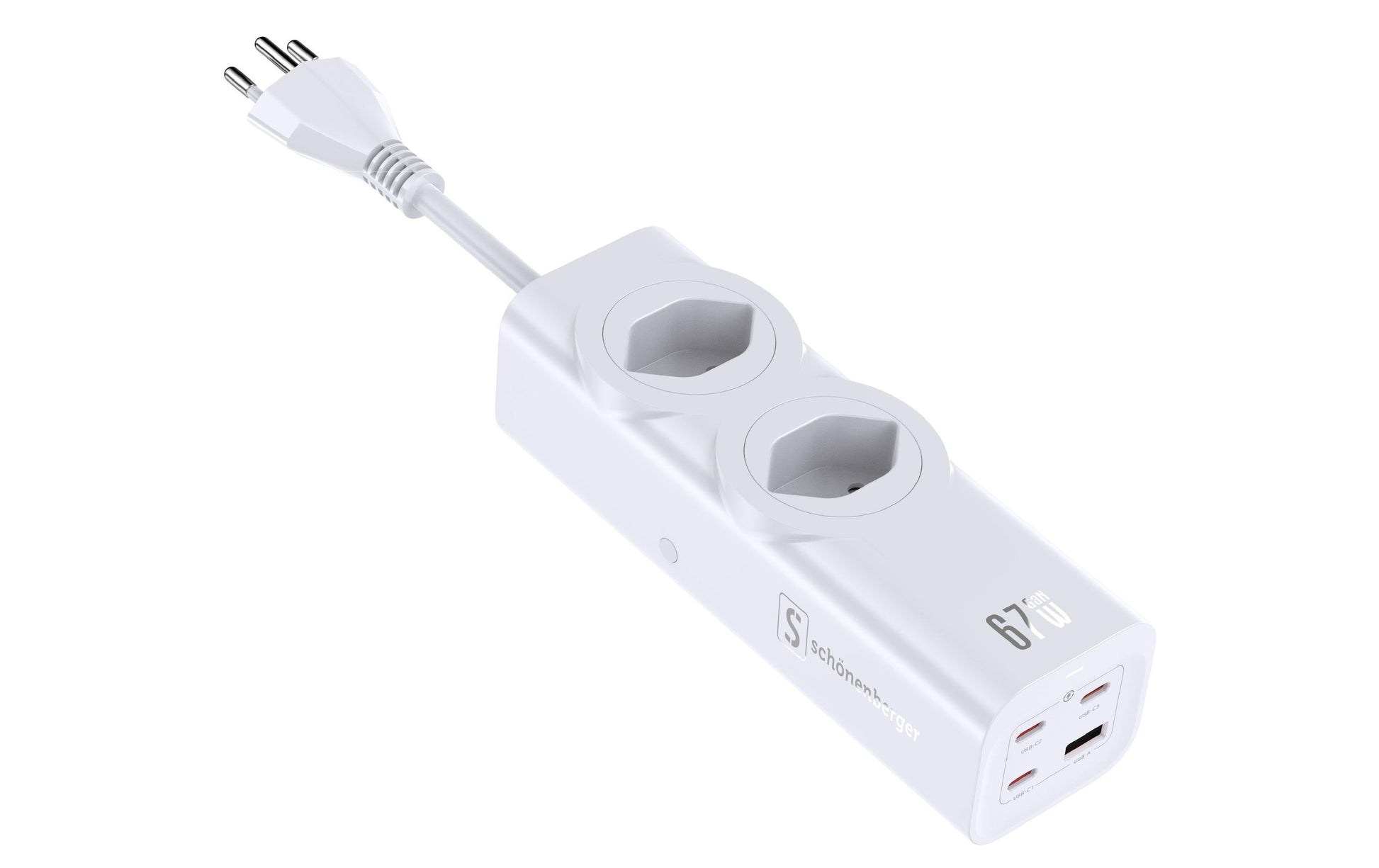M. Schönenberger 24.21367WS Ladestation – 2300 W, 3× USB-C + 1× Micro-USB, PD, QC – für USB-Geräte