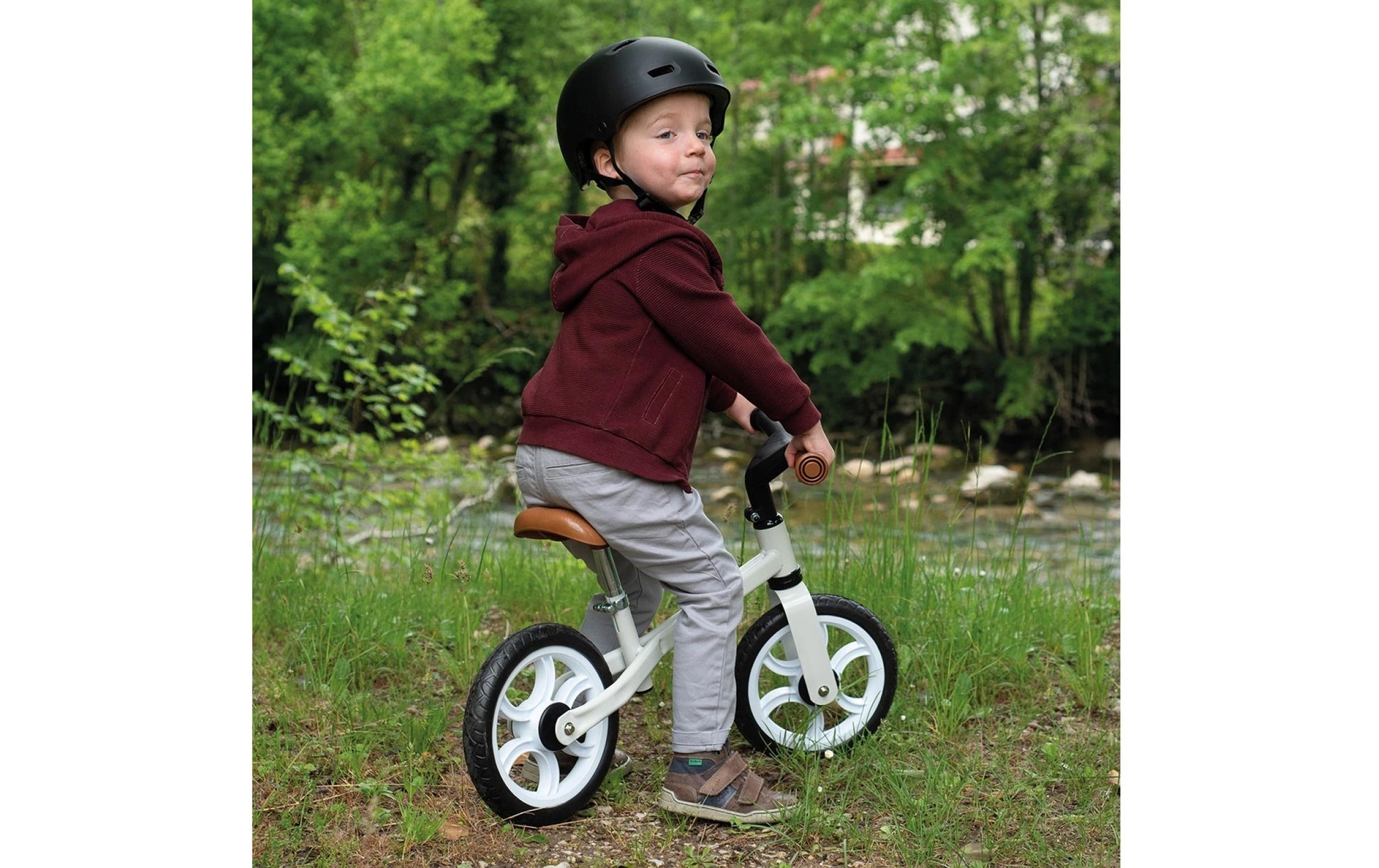 Smoby First Bike Laufrad – ab 2 Jahren – Sitzhöhe 32,5–37,5 cm – Metall – Beige