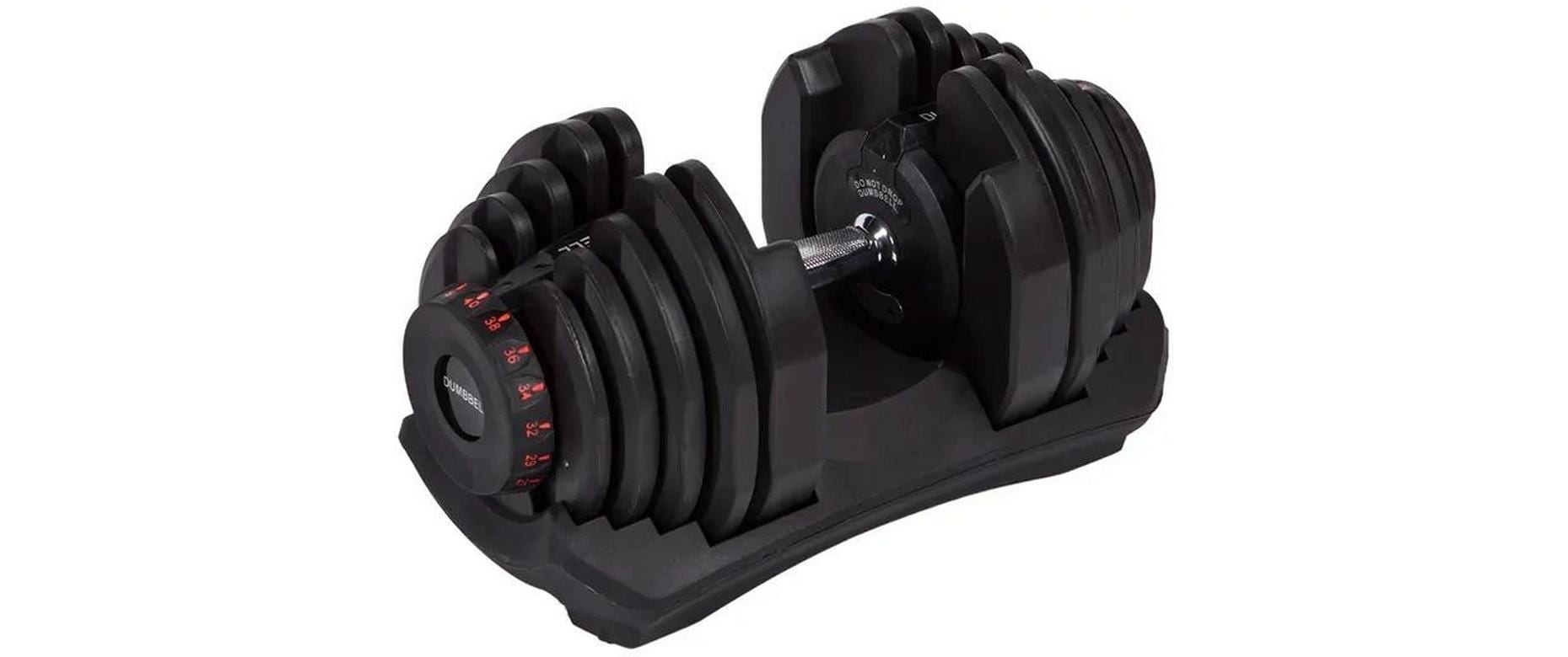 Fitcom Verstellbare Kurzhantel, 40 kg – Schwarz