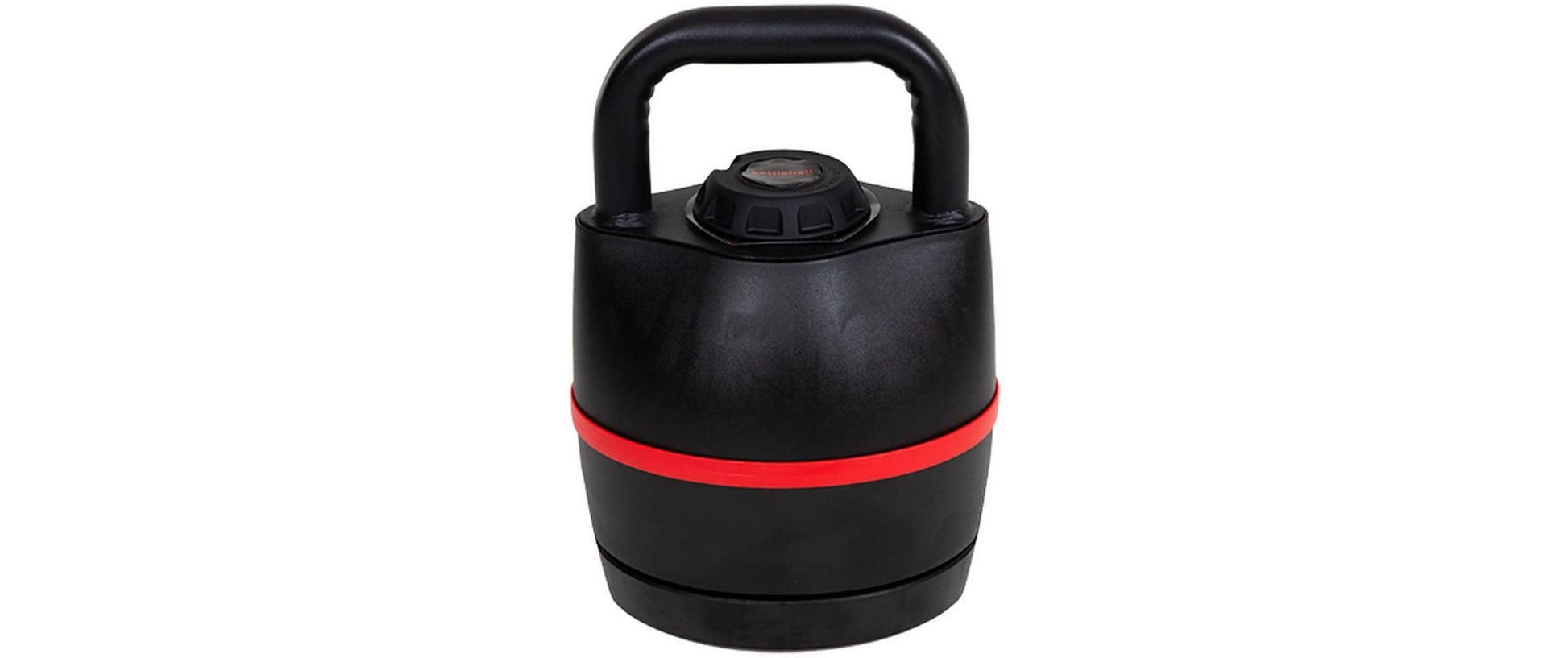 Fitcom Verstellbare Kettlebell, 18 kg – Schwarz, Stahl/Kunststoff/Gummi
