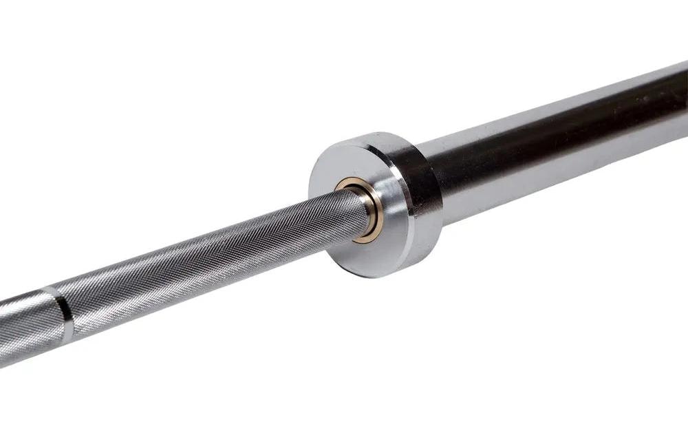 Fitcom Langhantelstange, 20 kg, 220 cm – Chrom, Federstahl/Stahl