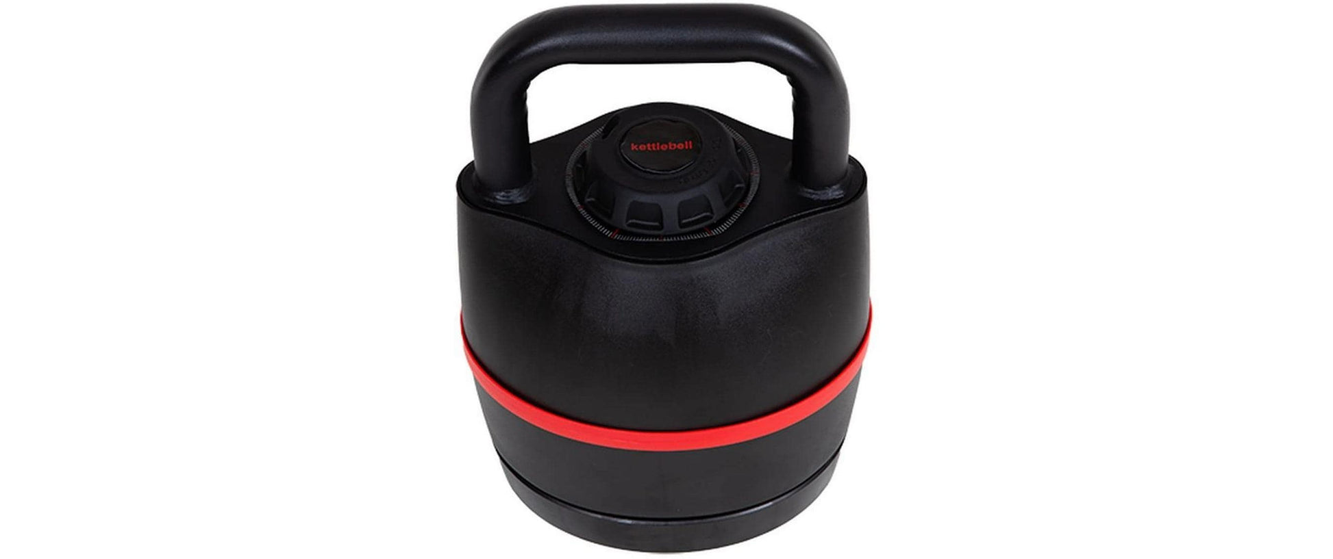 Fitcom Verstellbare Kettlebell, 18 kg – Schwarz, Stahl/Kunststoff/Gummi