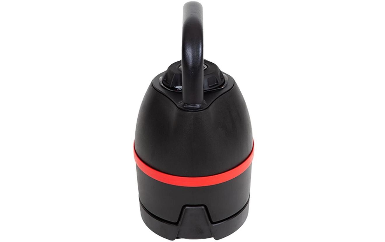 Fitcom Verstellbare Kettlebell, 18 kg – Schwarz, Stahl/Kunststoff/Gummi