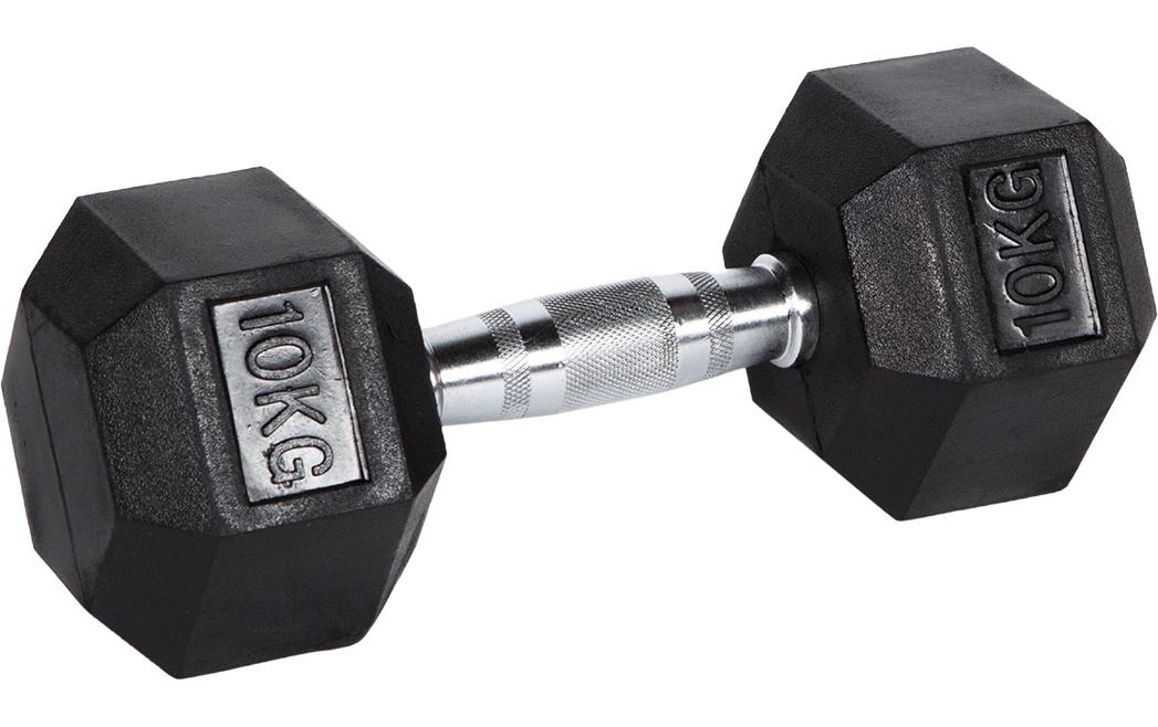 Fitcom Kurzhantel, 10 kg pro Hantel – Schwarz