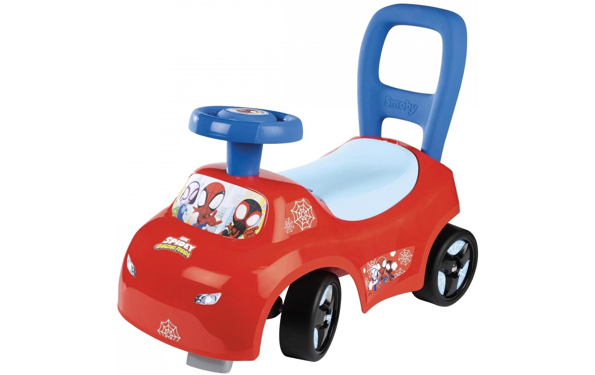 Smoby Rutschauto Spidey – mit Hupe, Kippschutz – 54 × 40 × 27 cm – 1 Stück – ab 10 Monaten – Kunststoff, mehrfarbig