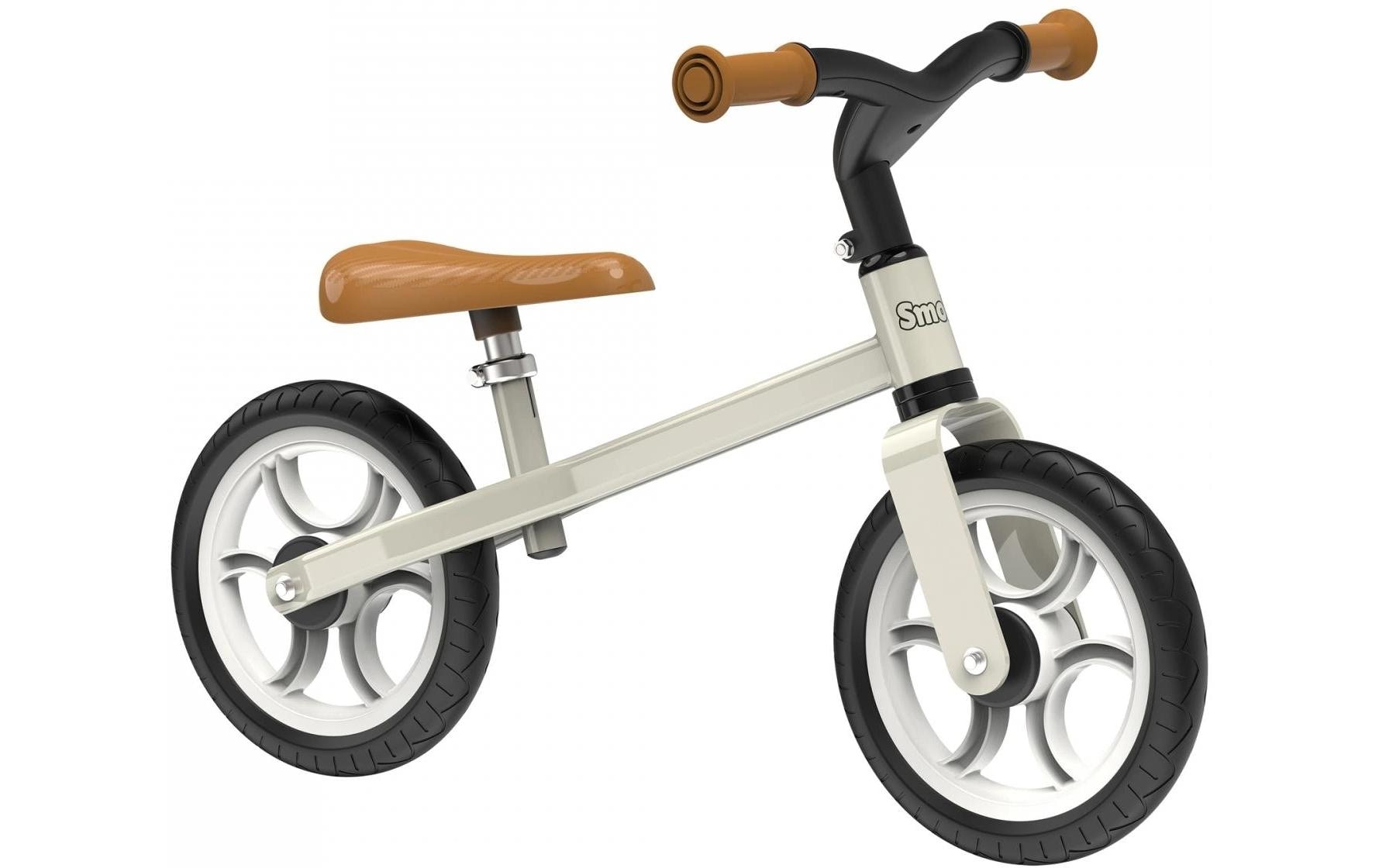Smoby First Bike Laufrad – ab 2 Jahren – Sitzhöhe 32,5–37,5 cm – Metall – Beige