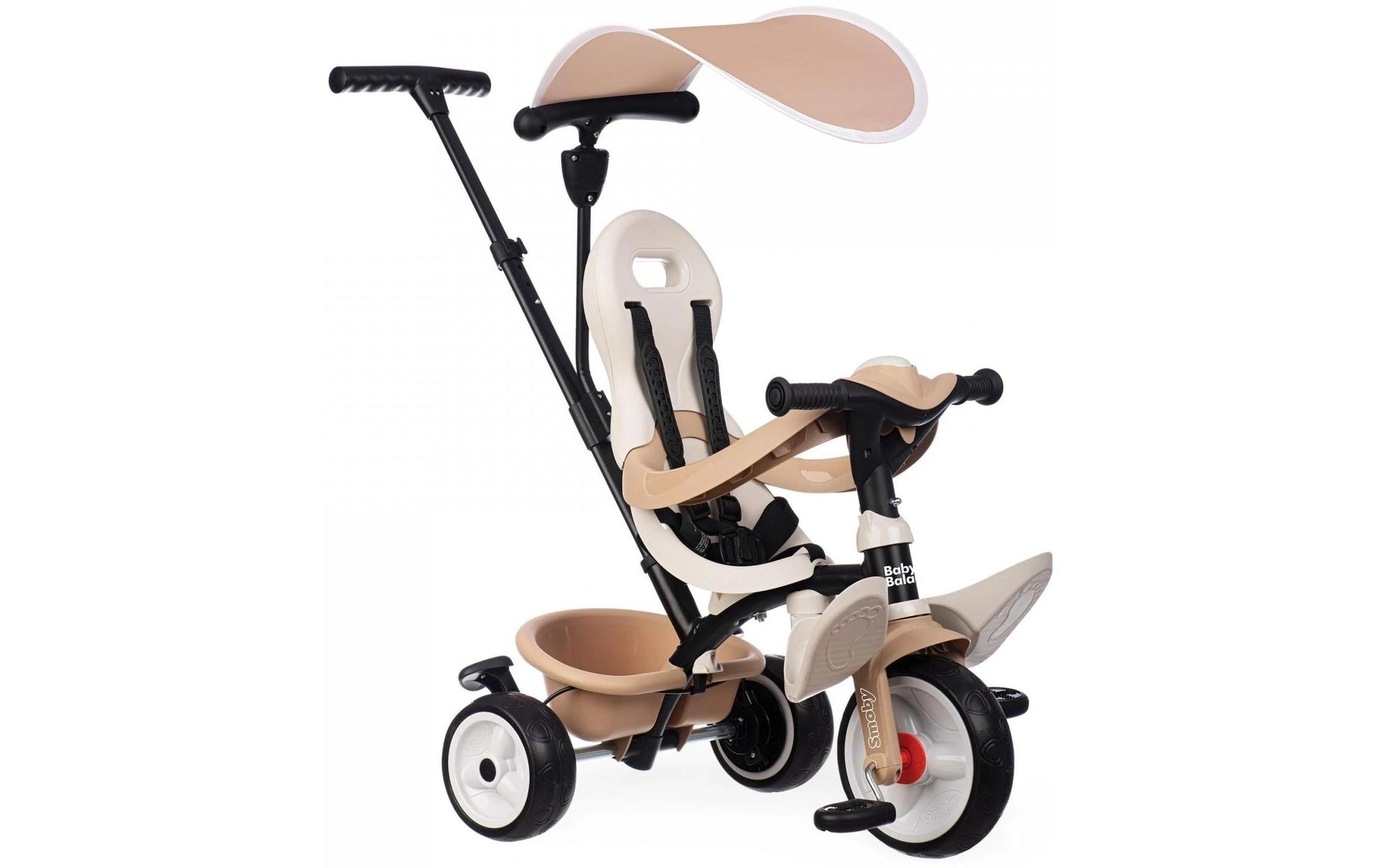 Smoby Baby Balade Dreirad – Frontantrieb, Schiebestange – 68 × 101 × 52 cm – ab 10 M. – EN 1888-1