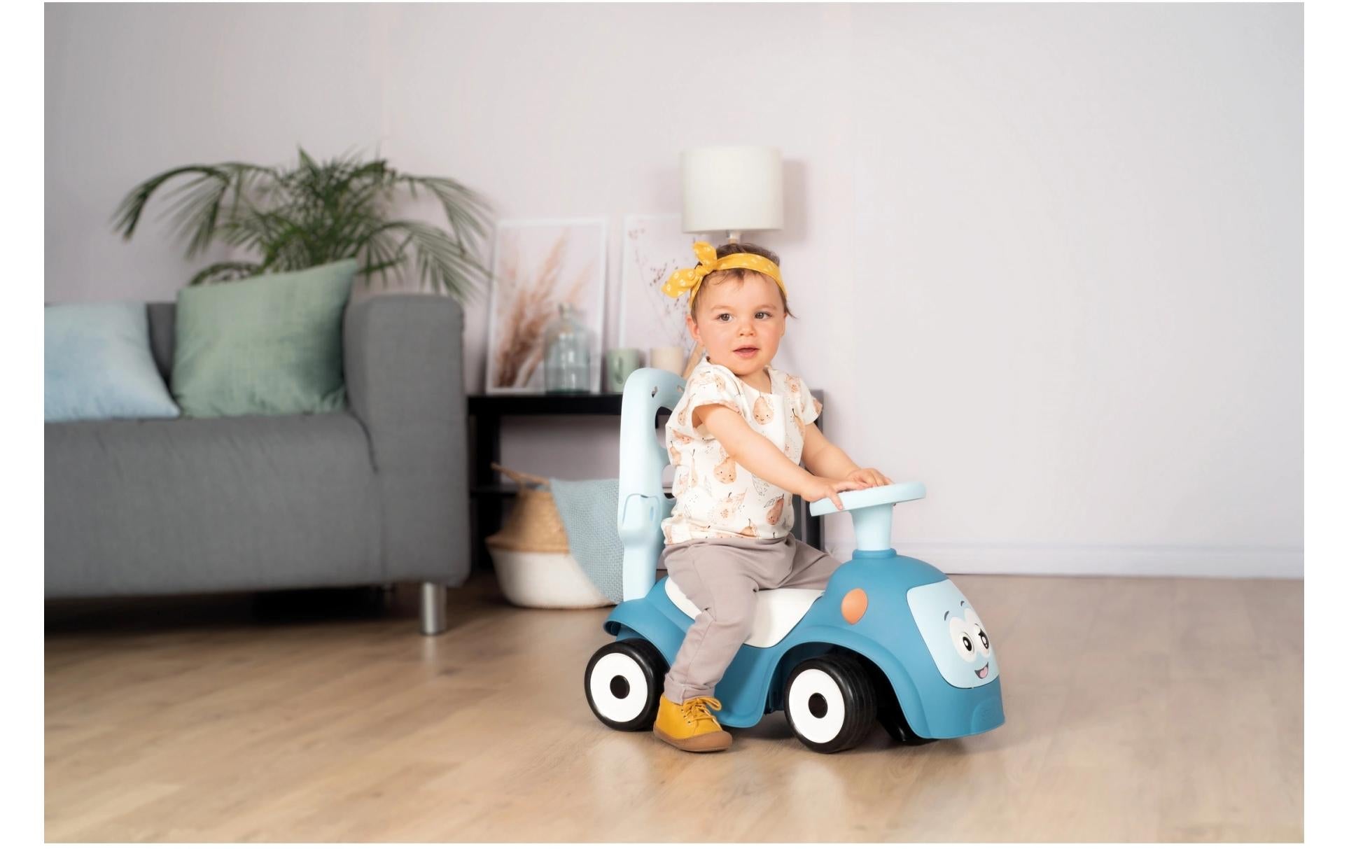 Smoby Maestro Rutschauto 3-in-1 – 61,0 × 44,0 × 55,0 cm – ab 0,5 J. – Kunststoff, blau