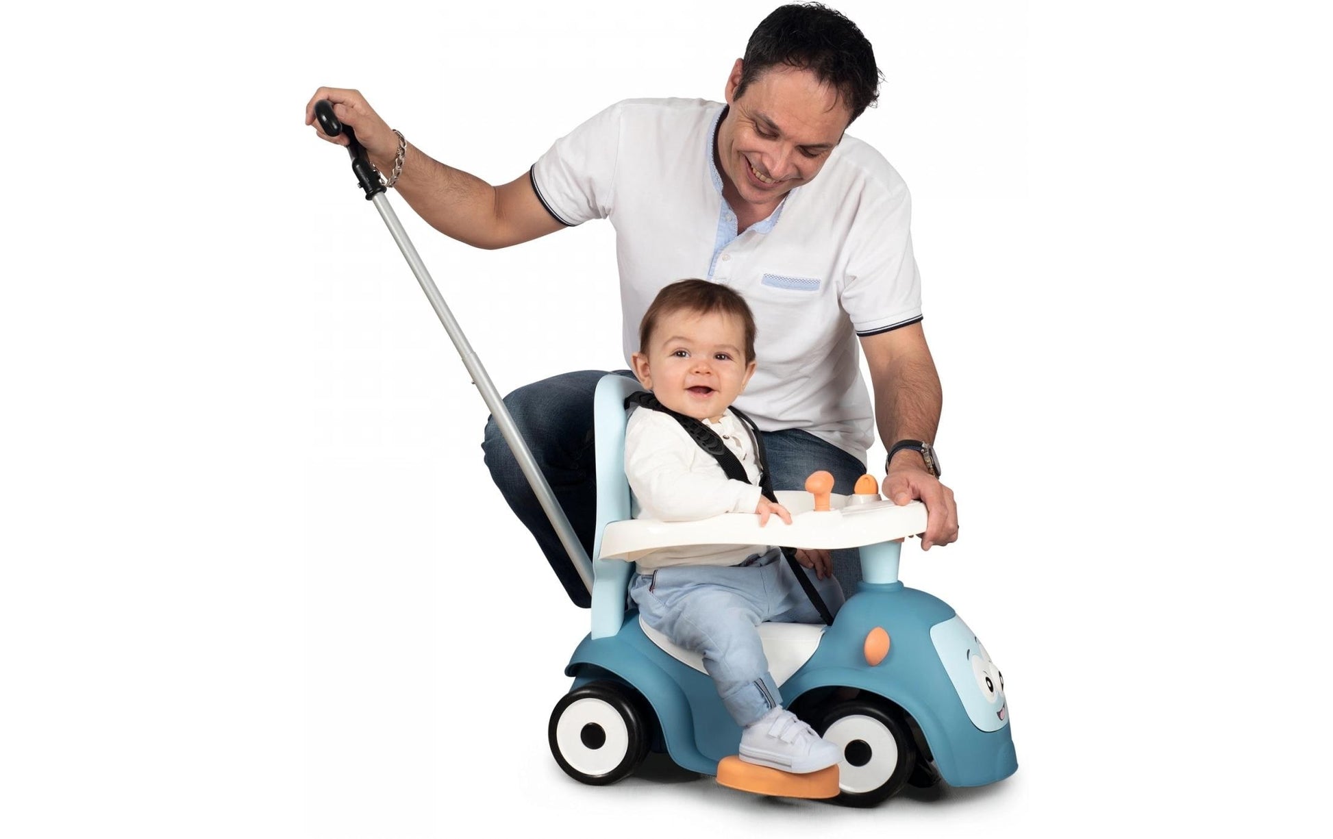 Smoby Maestro Rutschauto 3-in-1 – 61,0 × 44,0 × 55,0 cm – ab 0,5 J. – Kunststoff, blau