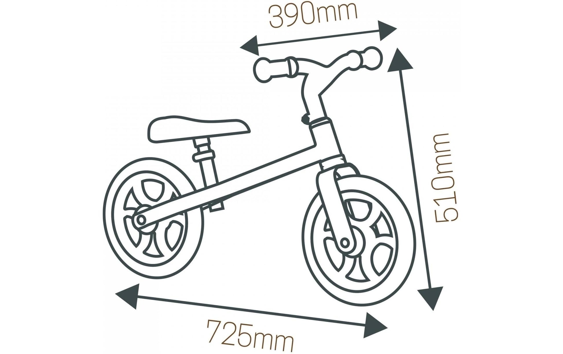 Smoby First Bike Laufrad – ab 2 Jahren – Sitzhöhe 32,5–37,5 cm – Metall – Beige